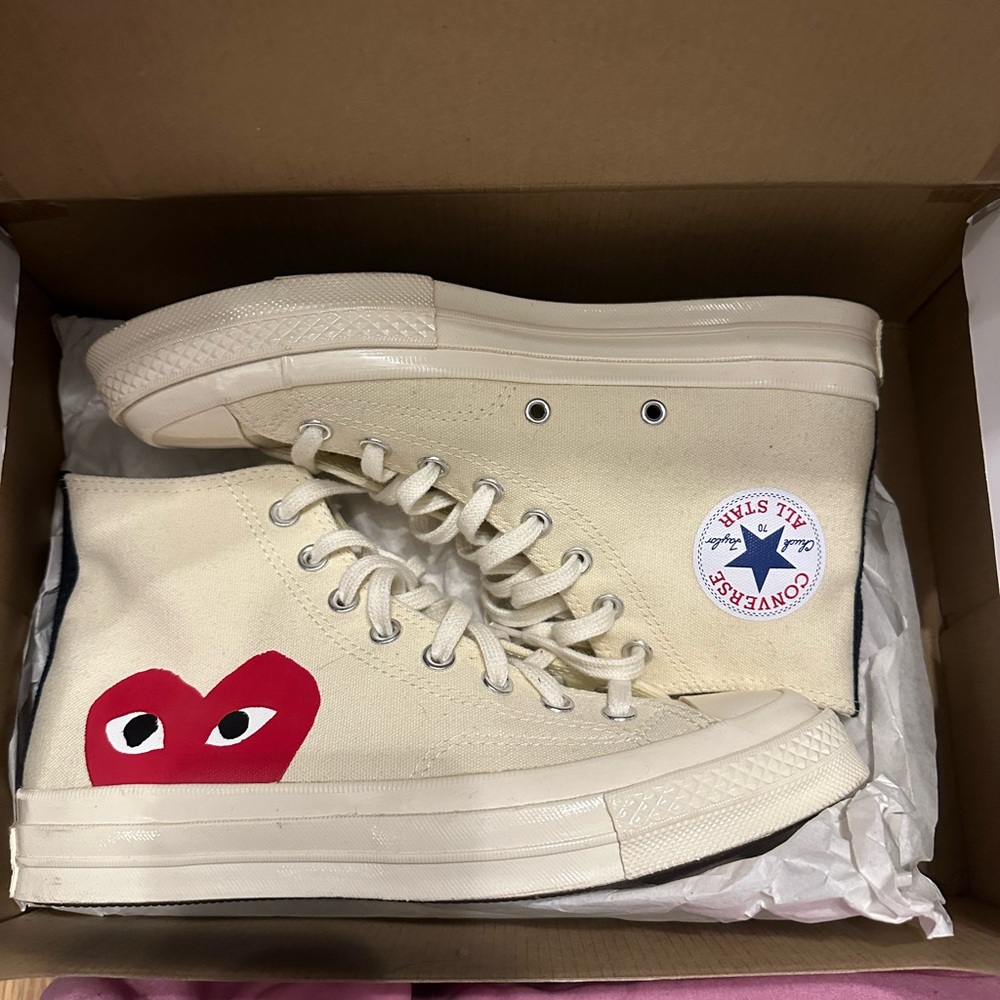 Converse High-Top Sneakers with Red Heart
